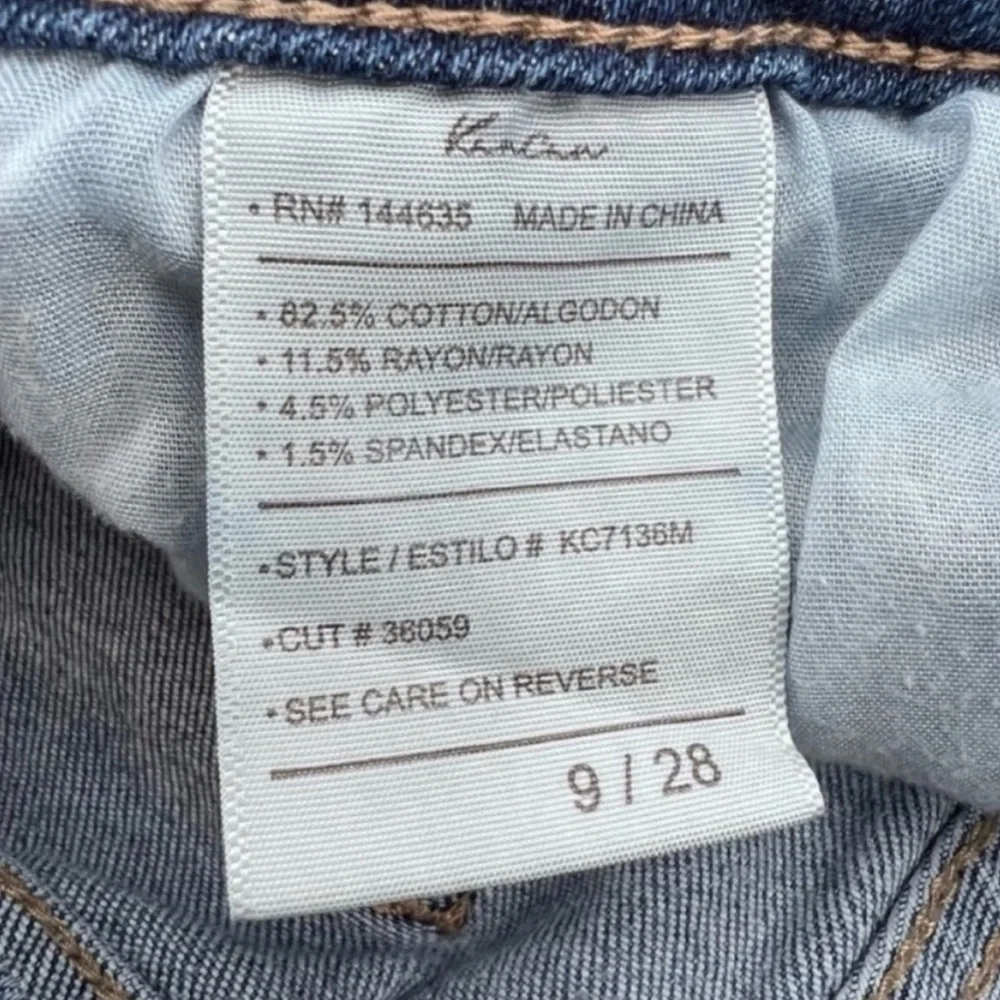 Kancan Button Fly High Rise Ankle Skinny Jeans size 9/28 distressed frayed hem - Picture 5 of 5